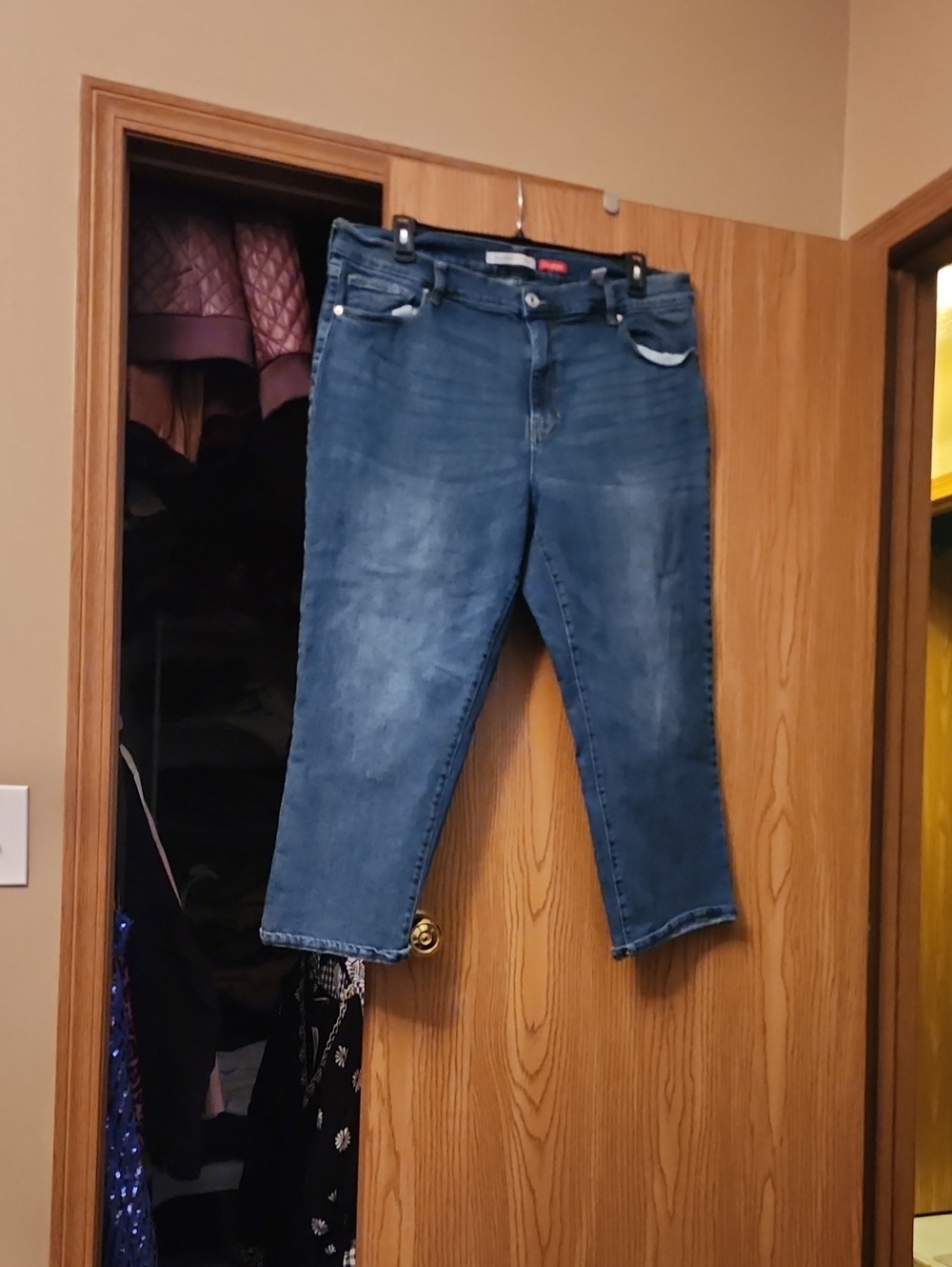 Celebrity Pink Cropped Blue Denim Jeans